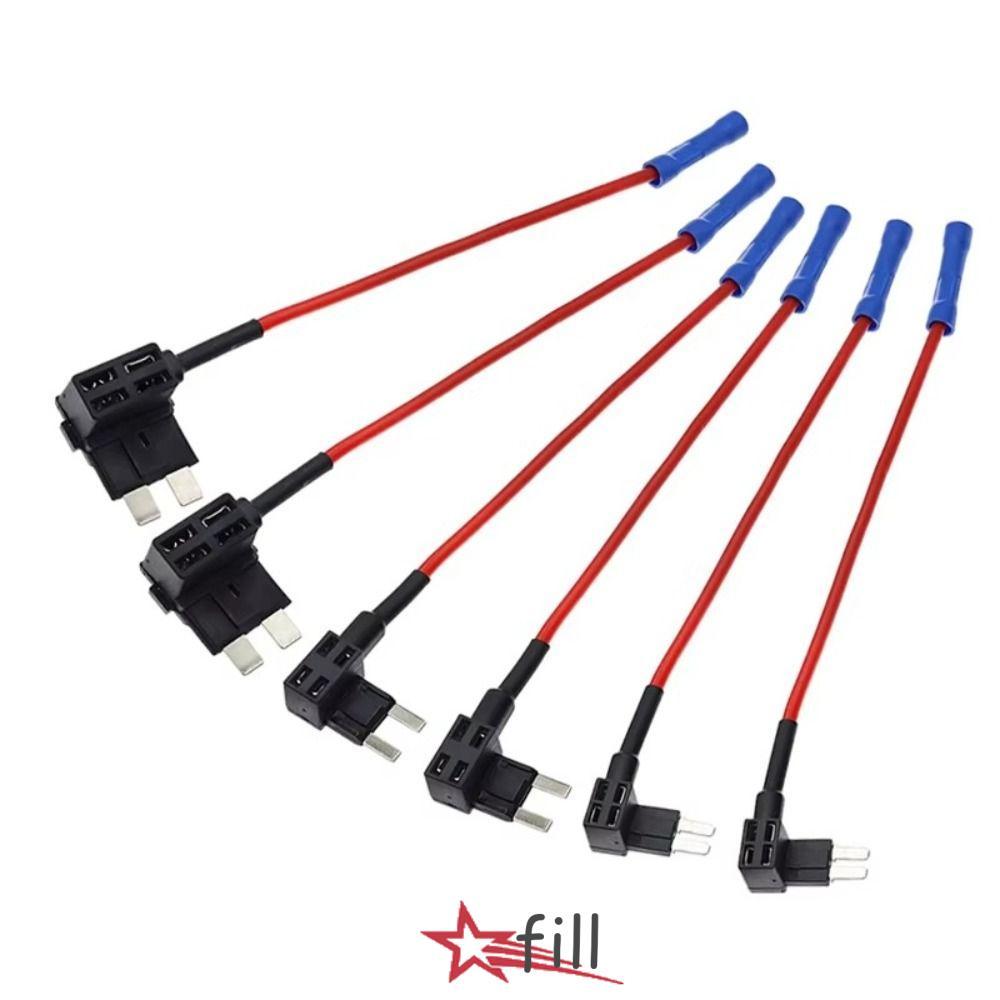 FILL Fuse Tap Adapter, Standard Mini Car Fuse Holder Tap, 12 V/24 V Blade Fuse Tap Wire