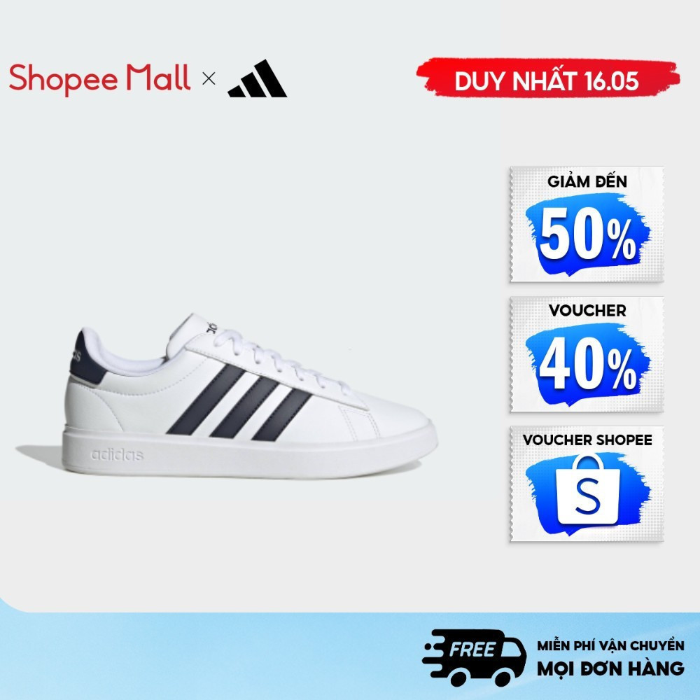 [DUY NHT 16.5 - VOUCHER 40%]Tennis & Lifestyle GRAND COURT 2.0 SHOES ผู้ชาย สีขาว GW9199 RPHT UPLS