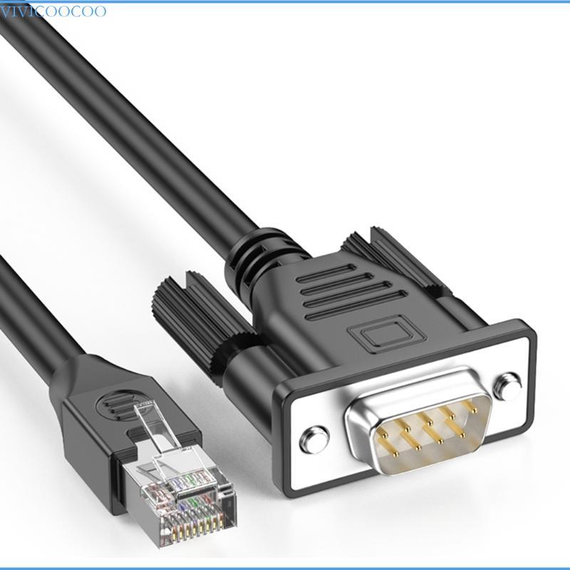 VIVI RJ45 ถึง DB9 RS232 Serial Port Connector สายไฟอะแดปเตอร์สําหรับการเชื่อมต่อเซิร์ฟเวอร์