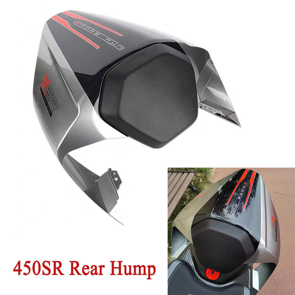 รถจักรยานยนต์ Pillion ด้านหลัง Fairing ฝาครอบที่นั่ง Hump สําหรับ CFMOTO 450SR 450 SR เบาะรองนั่งด้า
