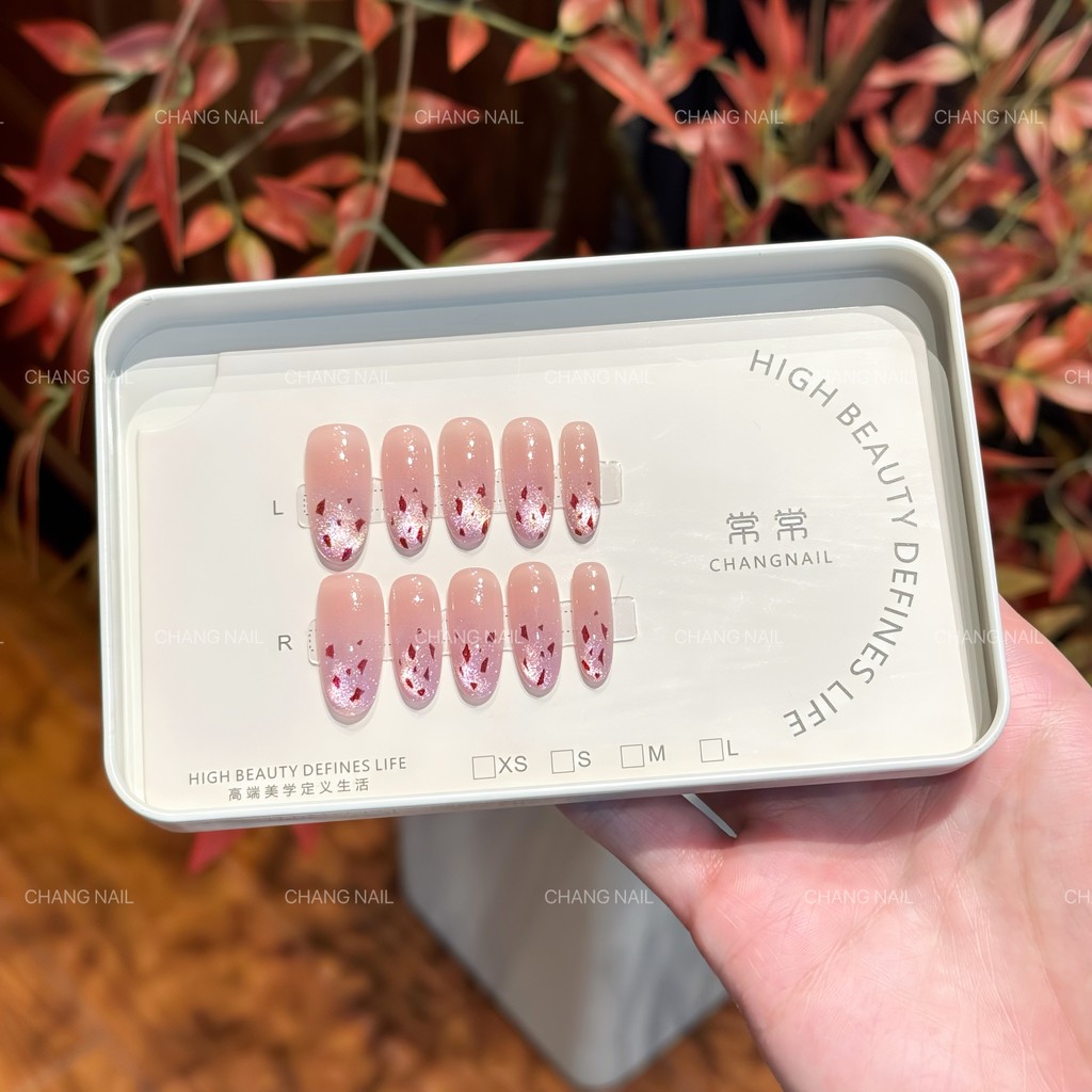 Pink Panther Lady-Pink Panther Lady-Wearing Nail Pink Leopard Print อารมณ์โรแมนติก High-End 10 ชิ้นแ
