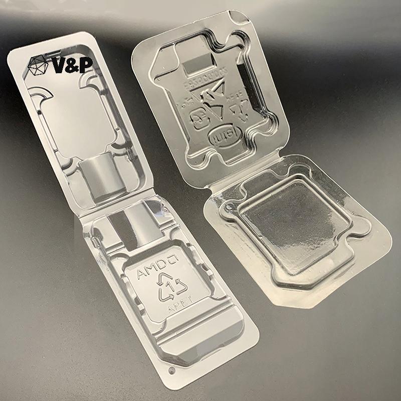 V & P 10 ชิ้น CPU Clamshell ถาดกล่องผู้ถือสําหรับ AM2 AM3 FM1 FM2