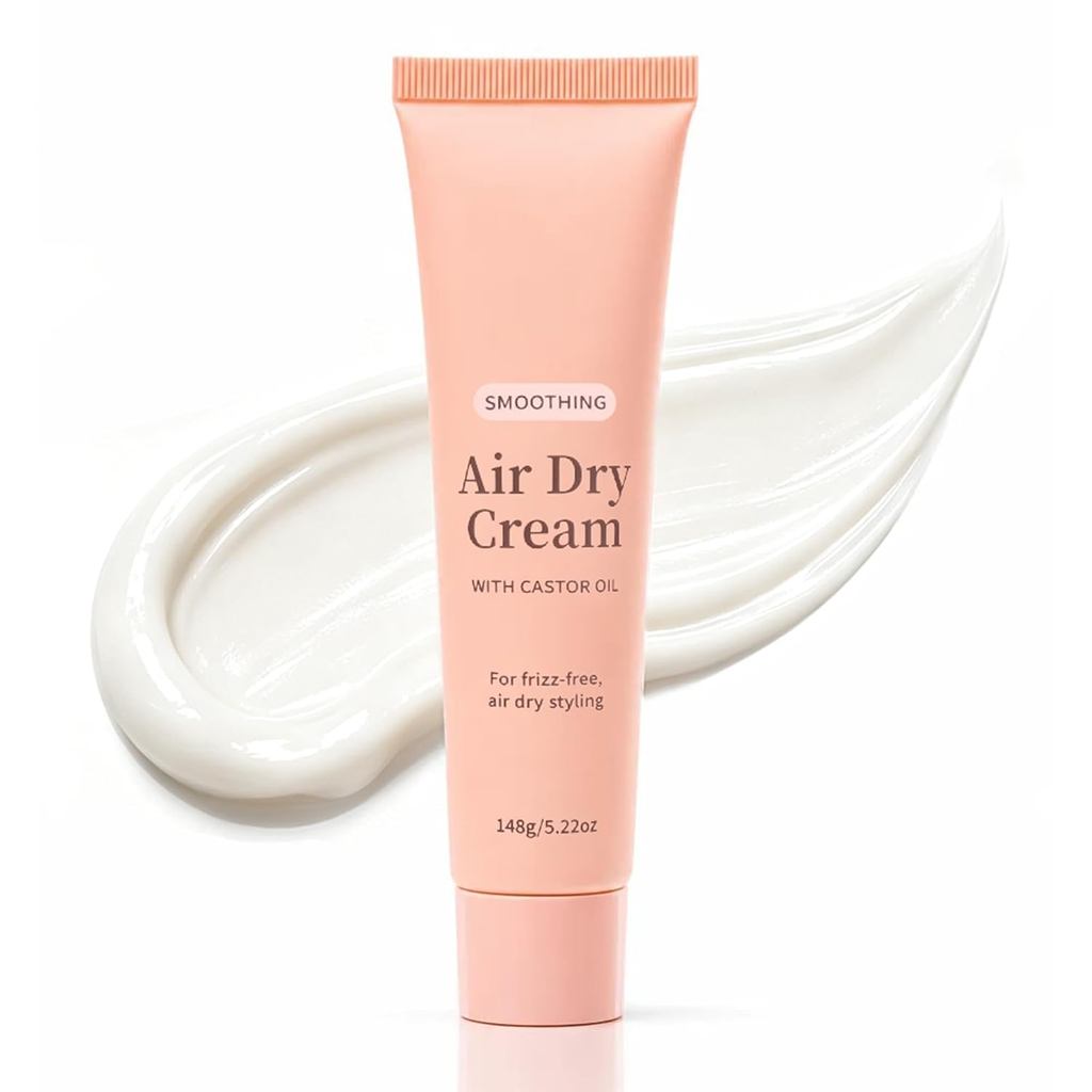 Air Dry Cream for Hair, Air Dry Hair Cream with Castor Oil for Hydrating Smoothing Dinning, Leave in