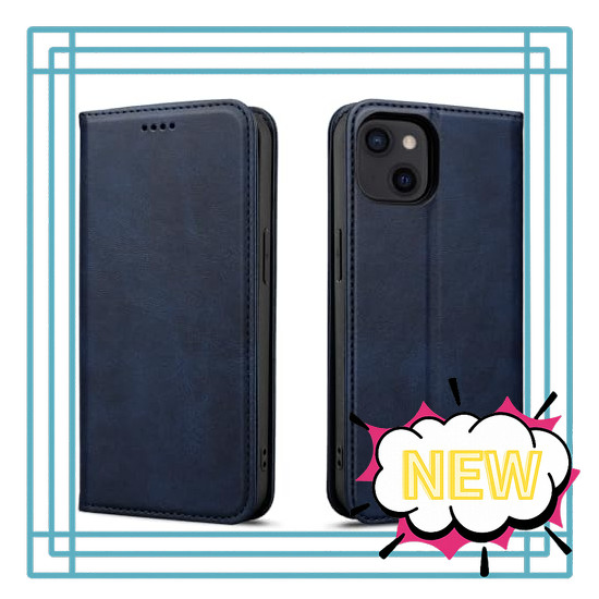 Rssviss iPhone 14 Case, Wallet-Style, Magnetic, Compatible with 6.1-inch iPhone 14, W1, Dark Blue