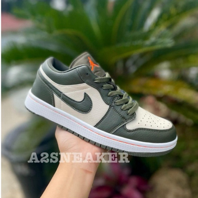 Ee A1r J0rdan 1 MILITARY GREEN รองเท้าคุณภาพระดับพรีเมียมนําเข้าต่ํา