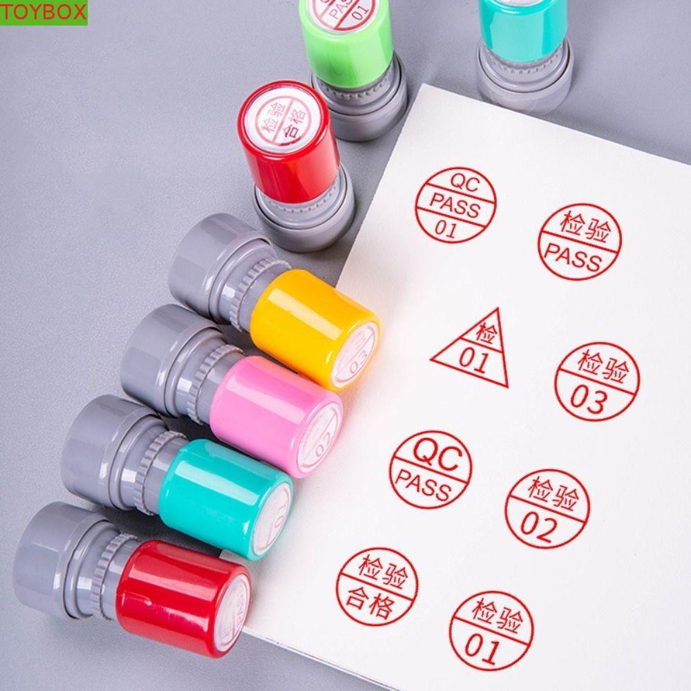 TOYBOX QA QC Inspect Stamp, Self-Inking Quality PASS Stamp, Pocket FQC IPQC OQC Quality Inspector