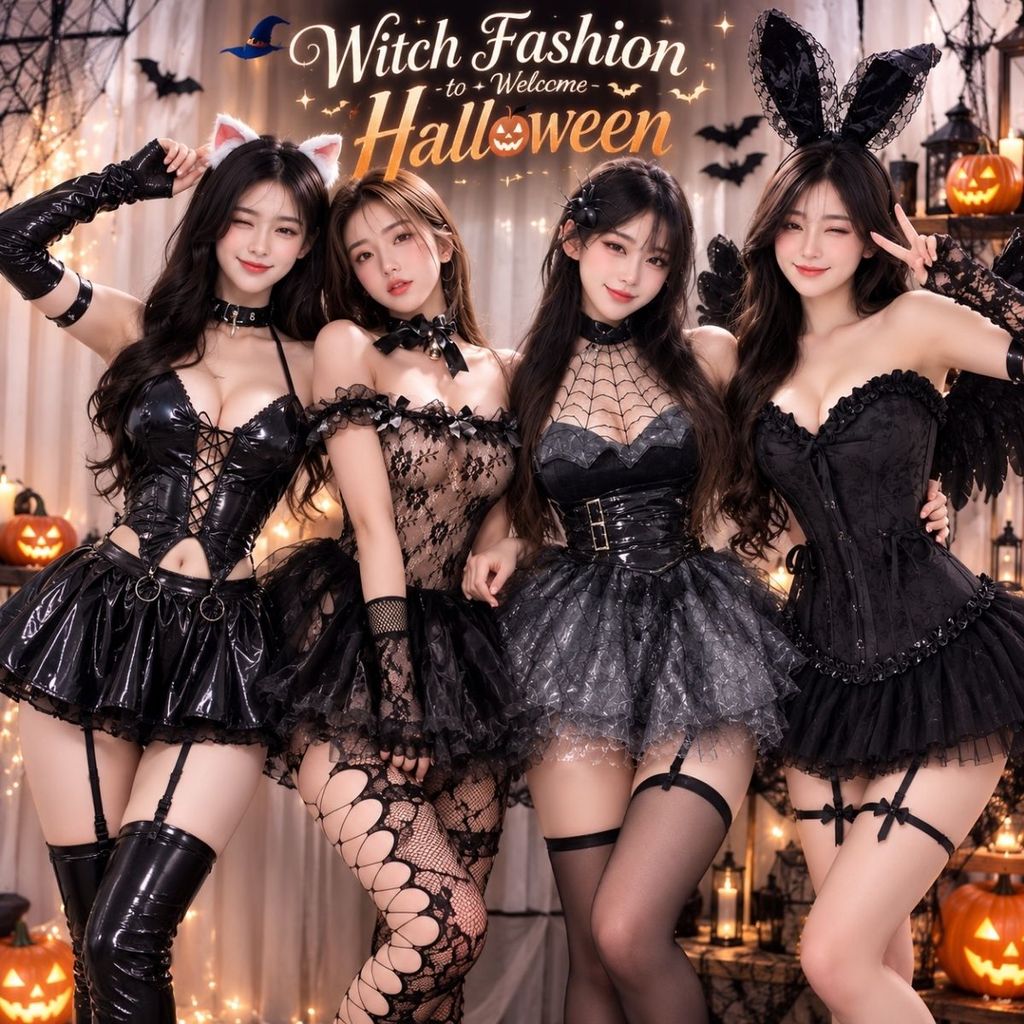 BIG SEXY ชุดคอสเพลย์แม่มดผู้หญิง ชุดแม่มดเซ็กซี่ ต้อนรับHalloween พร้อมส่ง รวมชุดแม่มดแซ่บๆ M-5XL | 40-100กก. SET-1417