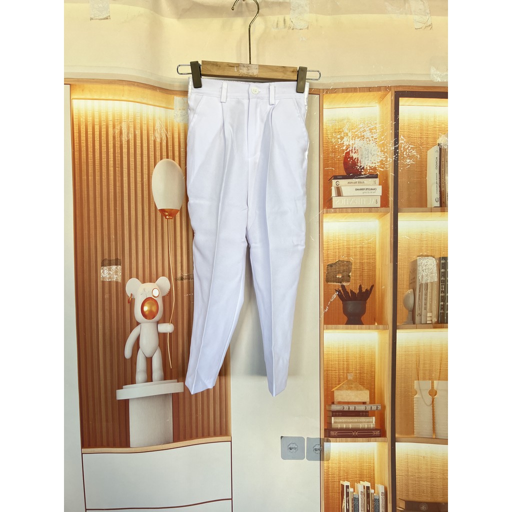 Z3184 เด็ก Casual All-Match Pure สีสุทธิรุ่นที่ไม่ซ้ํากันขนาดเล็กฟุต Universal เอวหลวม Slimmer ดูกาง