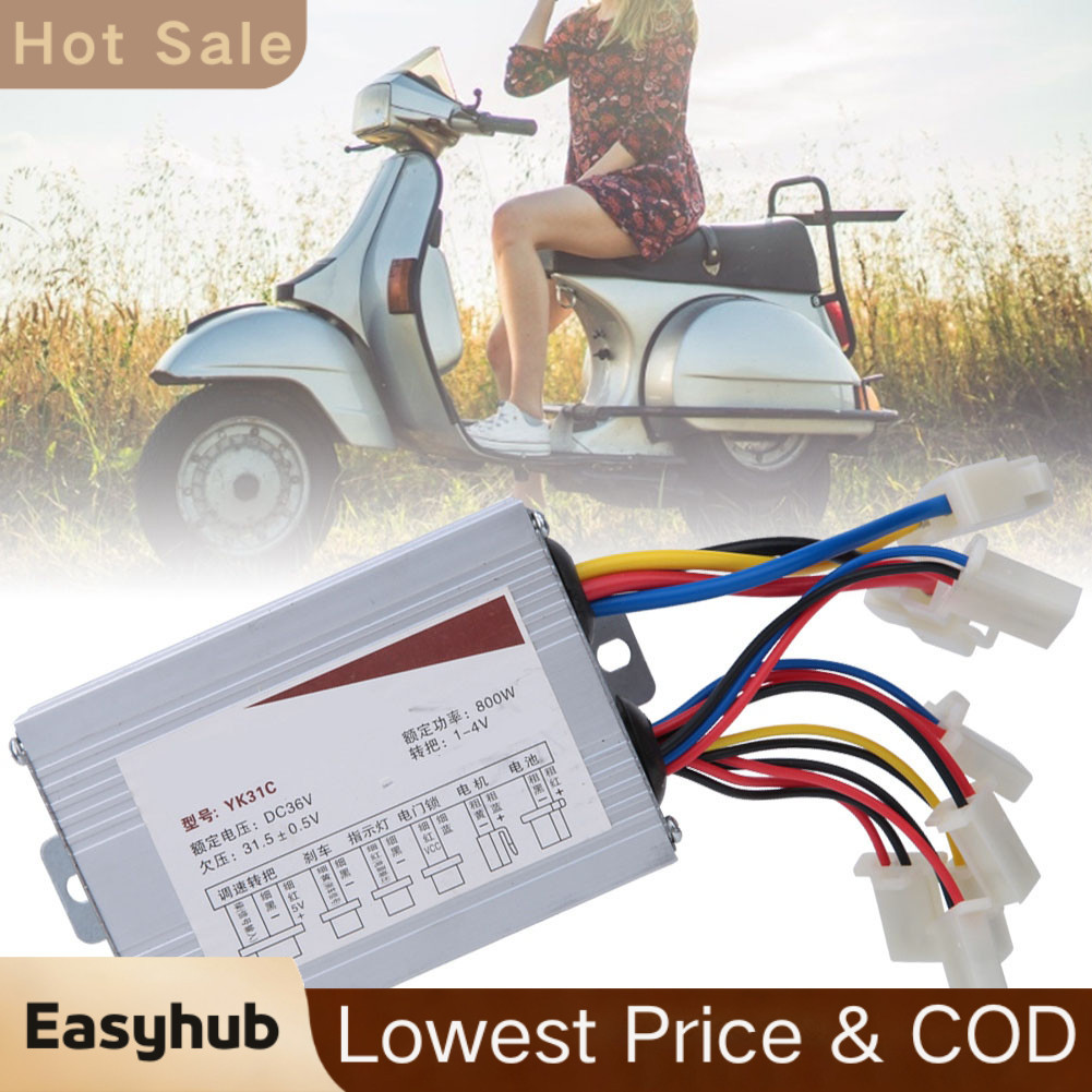 Easyhub-th Blacoh Elektriska 36V 800W มอเตอร์ตัวควบคุมไร้แปรงไฟฟ้าแปรง DC ควบคุมความเร็วสำหรับ Elect