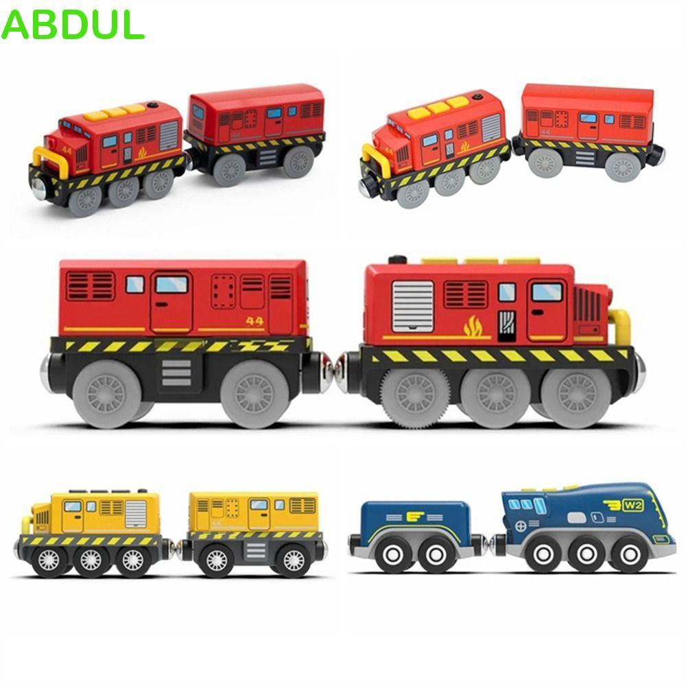 ABDUL Magnetic Electric Train, Two Carriages Light&Sound Train Track Toy,ของขวัญวันเกิดDiecast Brigh