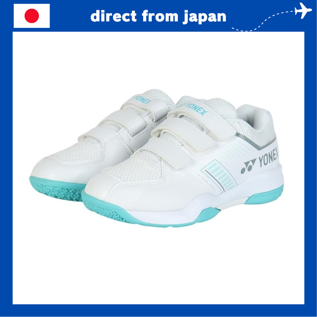 YONEX Power Cushion Strider Flow J Badminton Shoes Kids Junior White Mint