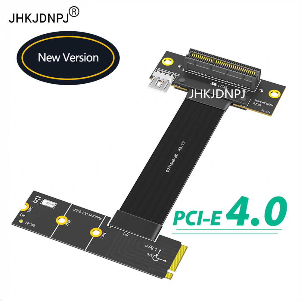 การ์ดอะแดปเตอร์ M.2 Key M 4.0 ถึง PCI-e 4.0 4X, Nvme 4.0 ถึง PCI-e PCI-Express 4X Extension Cable (ท