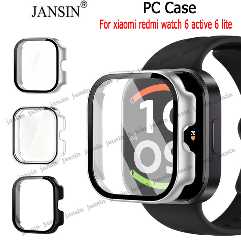 เคส กระจก + เคสสํา สำหรับ xiaomi redmi watch 6 active 6 lite เคส พร้อมฟิล์มกระจกนิรภัย สำหรับ สายนาฬิกาข้อมือ