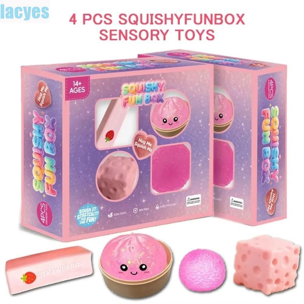 LAYES Butter Squishy Toy, Slow Rising Random Color Bread Sensory Fidget Toy, Sensory Toy Butter Chee
