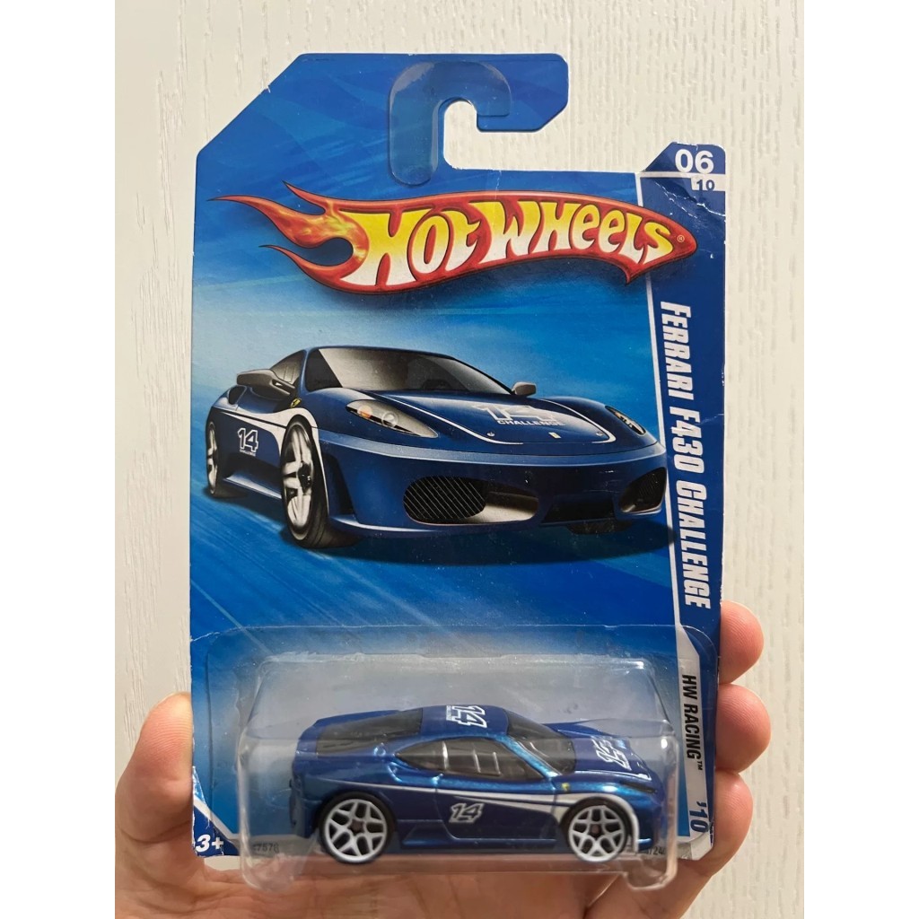 [สต๊อกพร้อม] Hot Wheels Ferrari FERRARI F430 CHALLENGE, Toys R Us Limited Color Blue, Creaes in the 