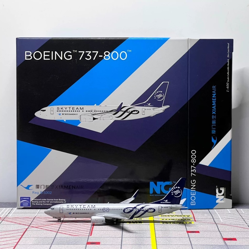 [สต๊อกพร้อม] NGmodels 1: 400 Airplane Model Xiamen Airlines Boeing 737-800 B-5302 Days United Only U