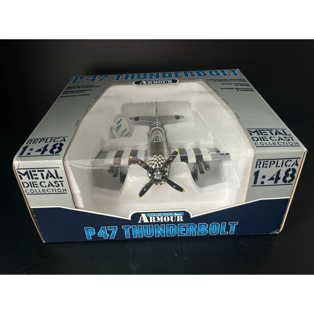 [สต๊อกพร้อม] FRANKLIN 1/48 P47 THUNDERBOLT Fighter Alloy รุ่น FRANKLIN MINT P47 THUNDERBOLT US ภาพวา