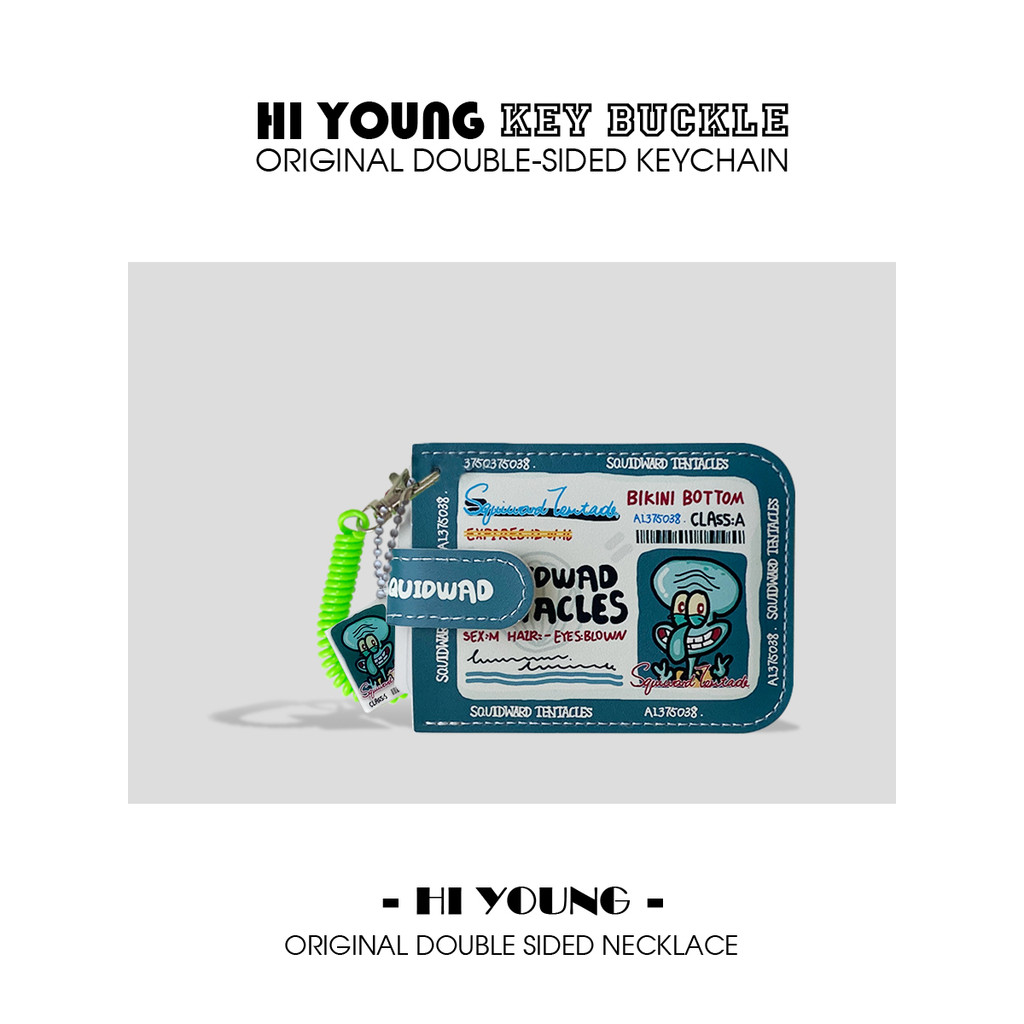 {Octopus Brother Draw Card Holder} HiYOUNG Original PU Pipe Multi-Card Slot Commuter Access Control 