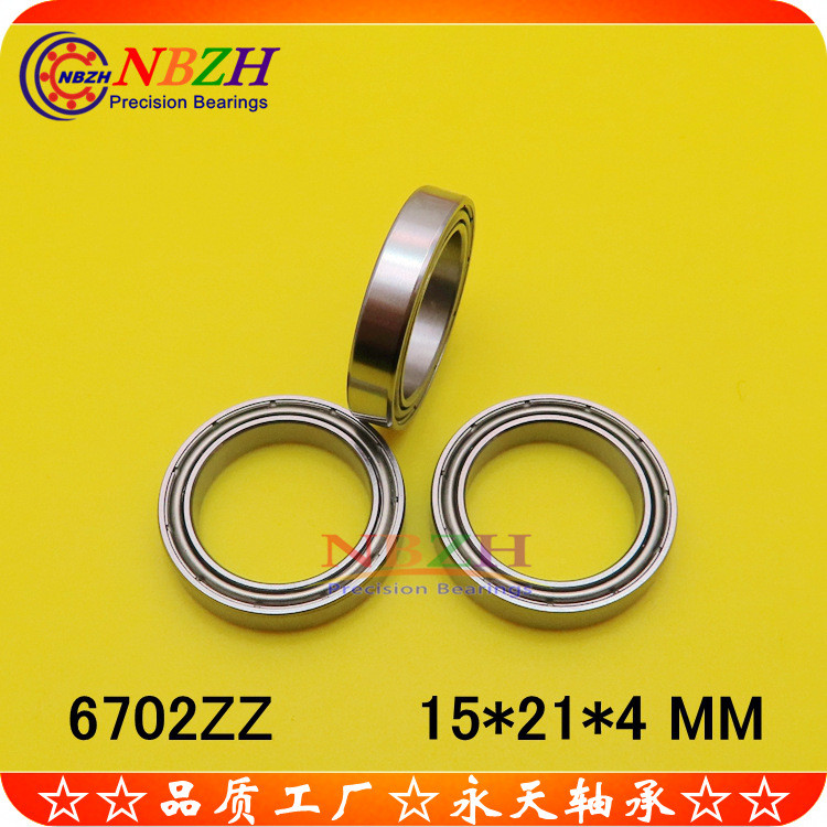 แบริ่งผนังบางสแตนเลส S6702ZZ 61702Z 6702ZZ 6702-2RS 15 * 21 * 4 AR7G