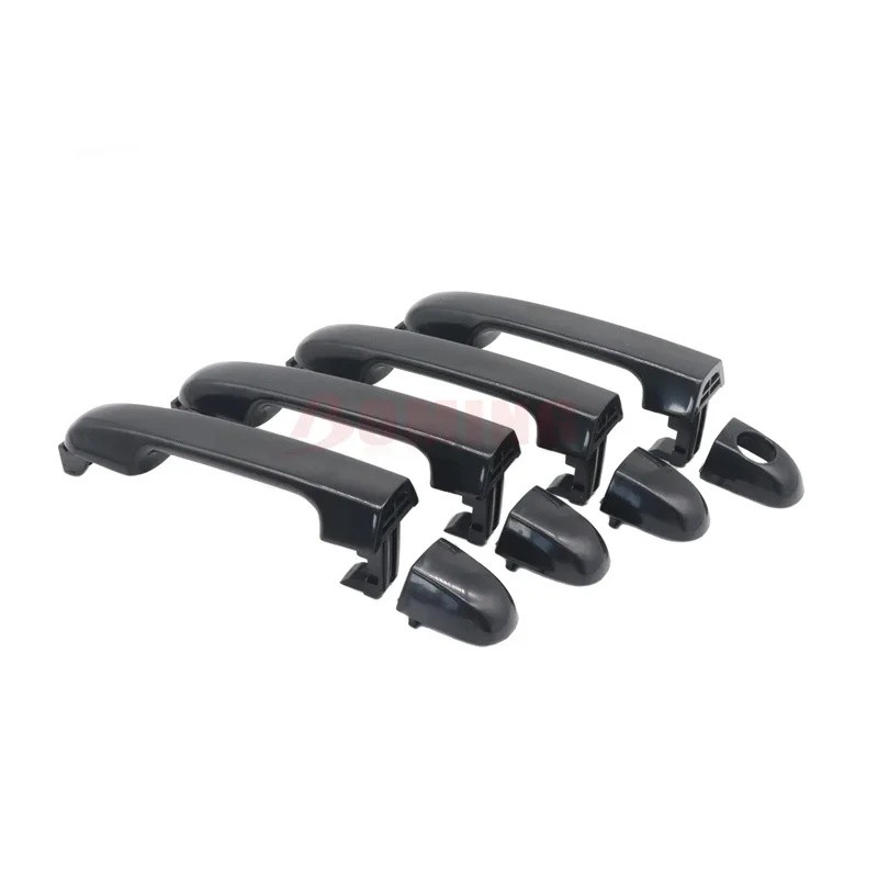 Ly 4PCS สําหรับ HYUNDAI i20 2007-14 ด้านหน้าด้านหลังซ้ายขวาภายนอกมือจับประตูสีดํา 826511เจ000 826511