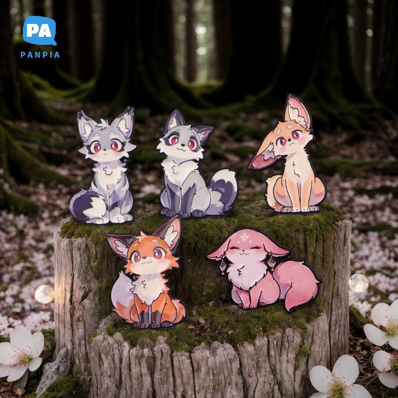 [NBI] น่ารัก Fox Enamel Pins เข็มกลัดโลหะ Bapa หมวกกระเป๋าคอปกป้ายคอลเลกชันเครื่องประดับ VN