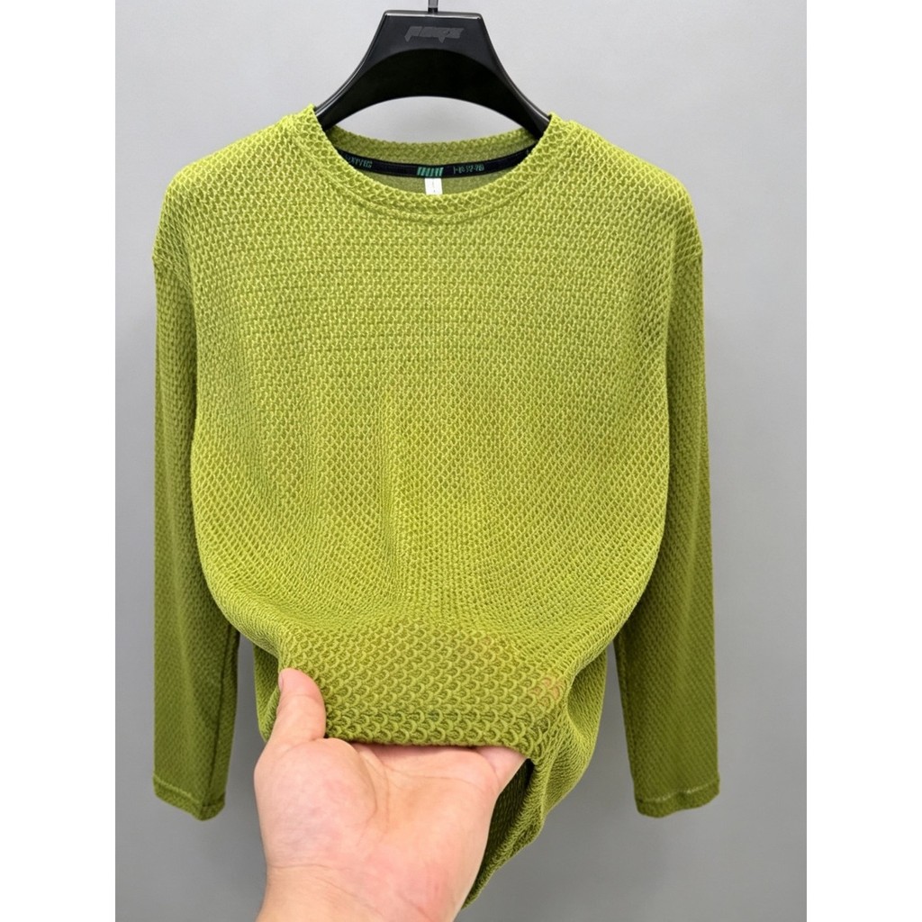 T695 Apricot สีขาว/เขียว/ชมพู คุณภาพ Jacquard M-3XL 2026 Street Wear cityboy อินเทรนด์