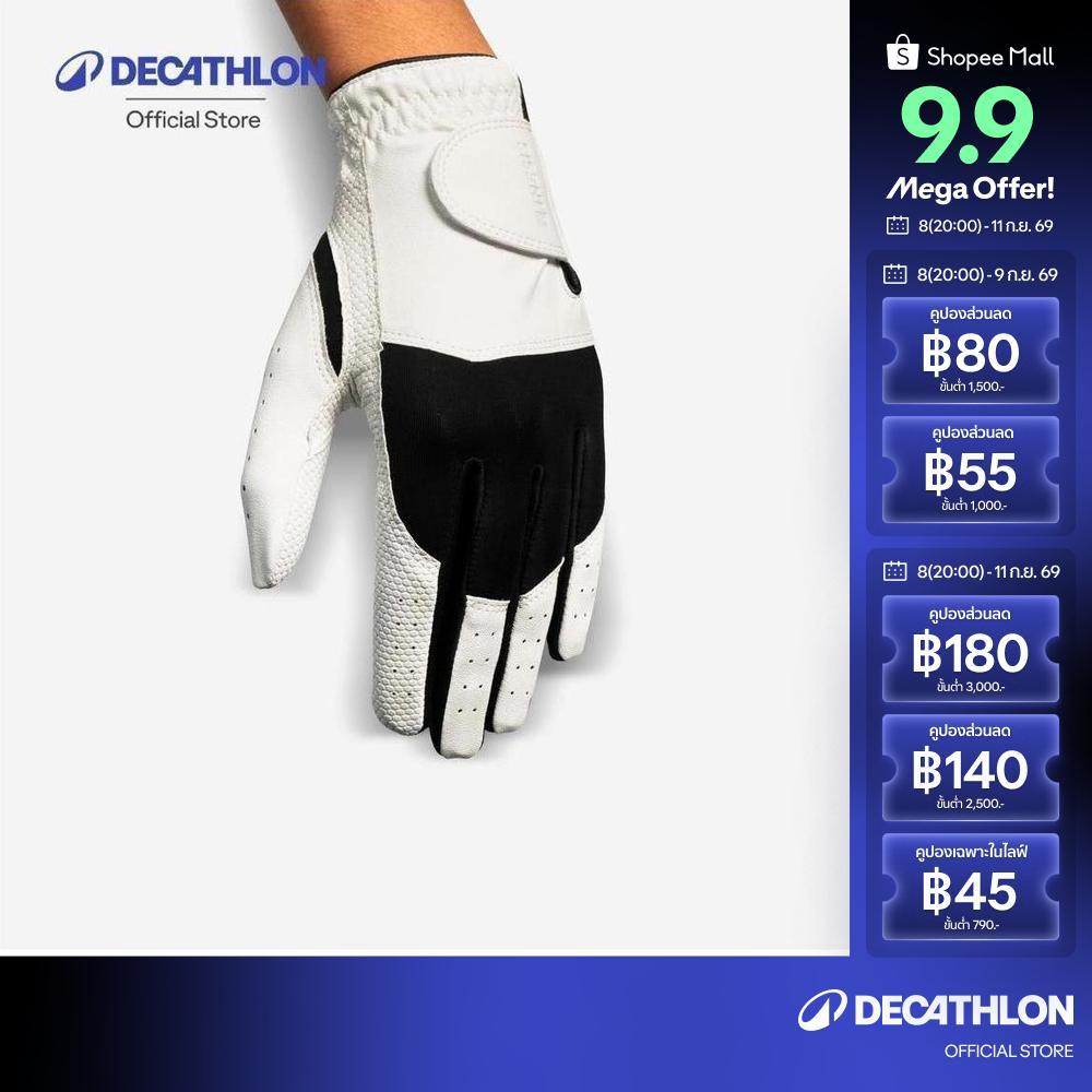 Decathlon Women’S Golf Glove Right Handed ถุงมือกอล์ฟสำหรับผู้หญิงถนัดขวา รุ่น 100 - White/Black