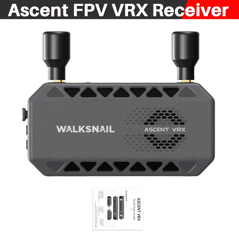 CADDXFPV Ascent VRX 5.8G HD FPV Receiver 35ms Latency ต่ําพิเศษ 6KM Long Range การบันทึกในตัวสําหรับ