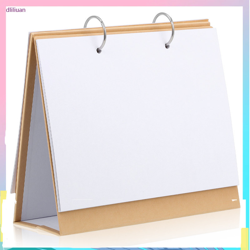 หนังสือมือปฏิทินทําเปล่าหลวมใบสมุดปาร์ตี้เกลียวเดสก์ท็อป Calander