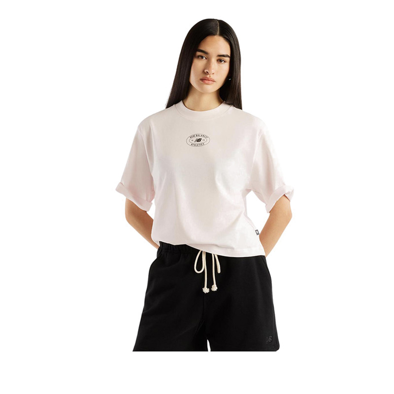 New Balance Reimagined Relaxed เสื้อยืดผู้หญิง - สีชมพู