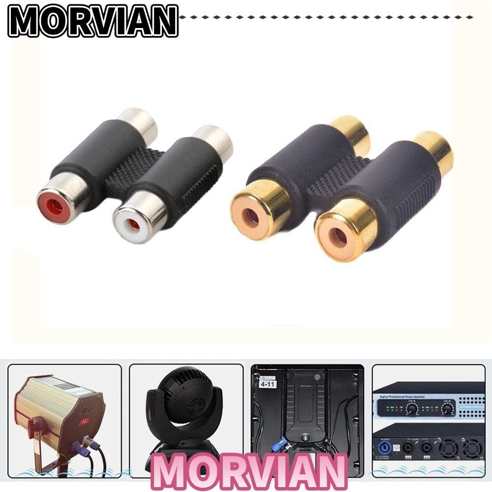 MORVIAN คู่2หัว Phono Coupler, ขั้วต่อตัวเมียกับตัวเมีย ตัวแปลง AV ตัวเมีย ปลั๊กแจ็ค RCA ตัวเมียเป็น