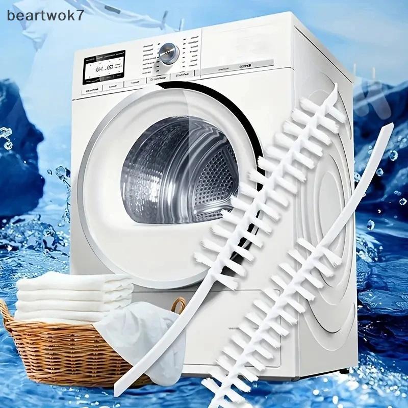 Beartwok7] แปรงทําความสะอาดเครื่องซักผ้าฝาหน้า, แปรงด้ามยาวสําหรับทําความสะอาดกลองด้านในและรอยแยก, แปรงทําความสะอาดในครัวเรือนใหม่