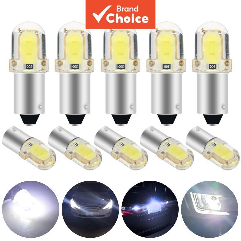 Kevanly 10pcs Ba9s T4w H6w W5w Cob 2led Canbus ภายในรถป้ายทะเบียน Marker โคมไฟอ่านหนังสือสีขาว