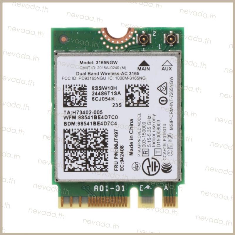 Nev ʚɞ Wireless-AC 3165NGW Dual Band Wi-Fi NGFF สําหรับ M 2 อินเทอร์เฟซบลูทูธ 4 0 การ์ด WiFi สําหรับ