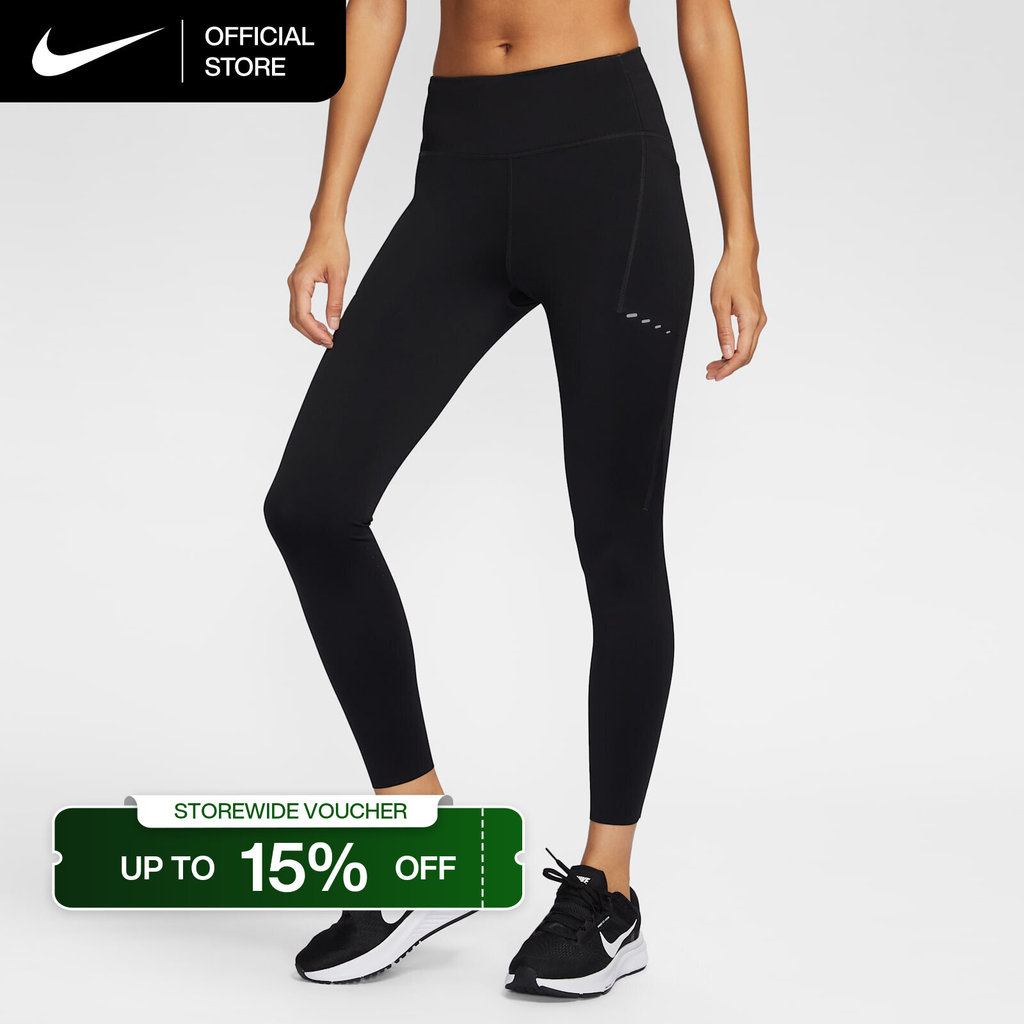 Nike Women's Swift High-Waisted 7/8 Running with Pockets Shorts - Black [HJ2253-010]