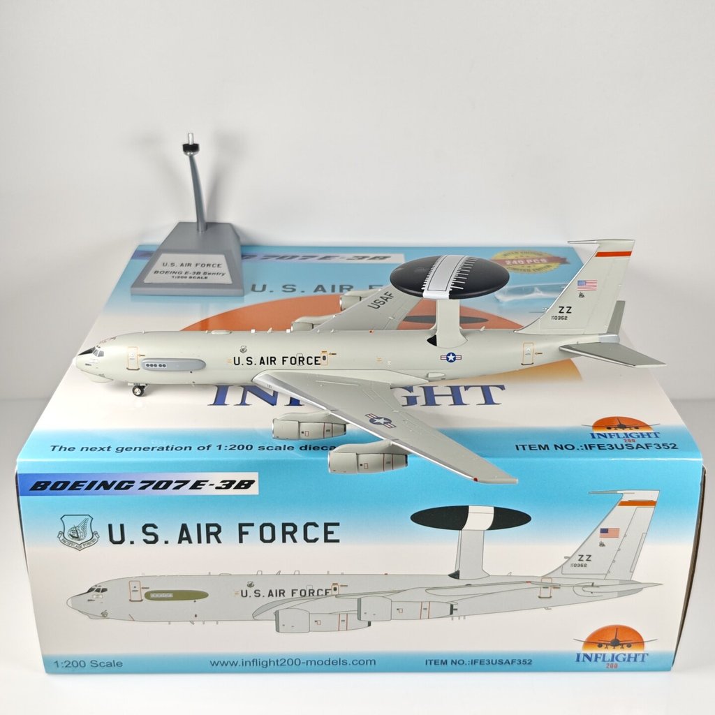 Inflight IFE3USAF352 1: 200 US Air Force E-3B 77-0352 เครื่องบินโลหะผสม