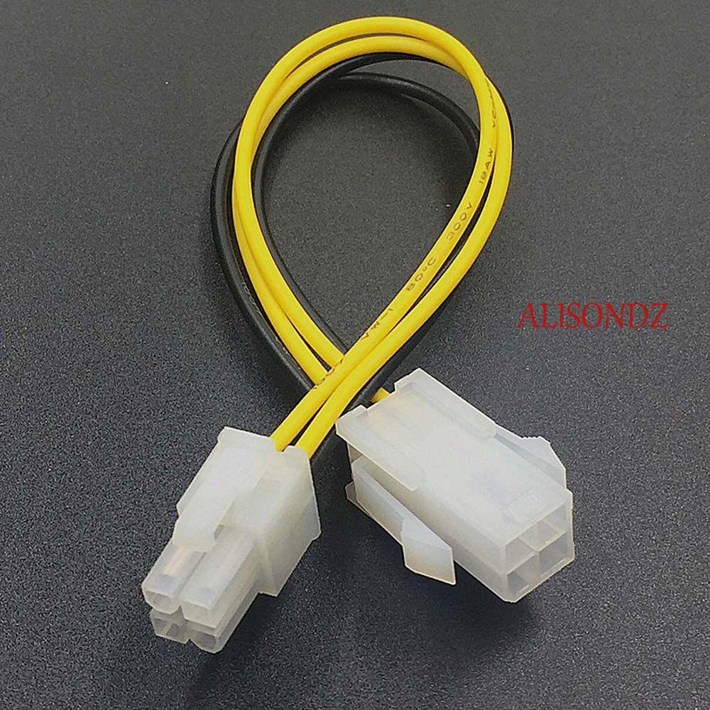 ALISONDZ PSU Extension Cable แหล่งจ่ายไฟ 4 Pin ATX PSU Cable 20 ซม.สําหรับ PC CPU Extension Adapter