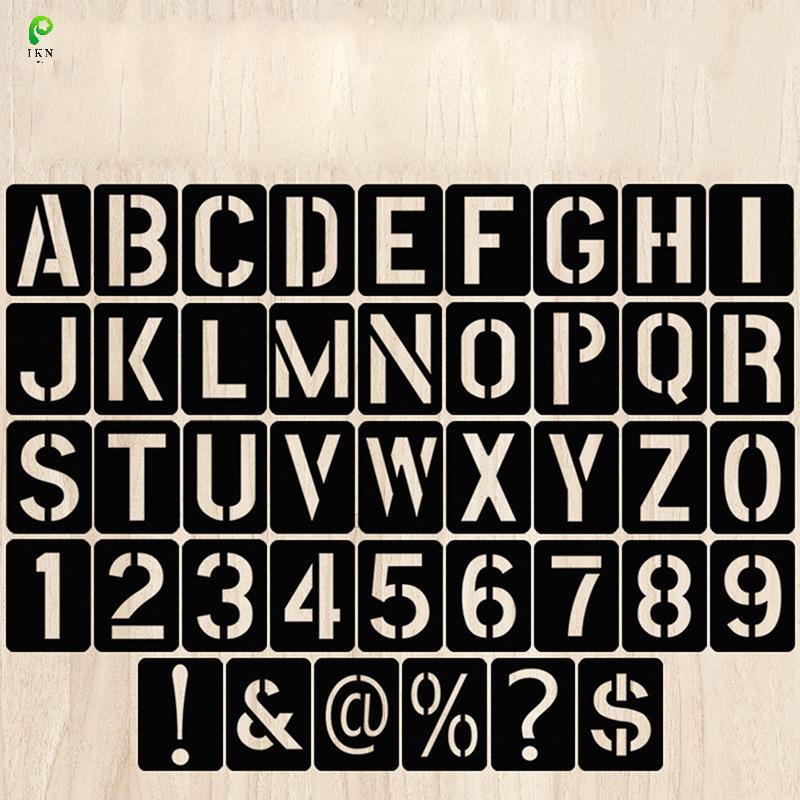 [ikn] 42PCS Letter Number Symbol Craft Hollow Stencil Stencil Stampingลายนูนแม่แบบ [TH]