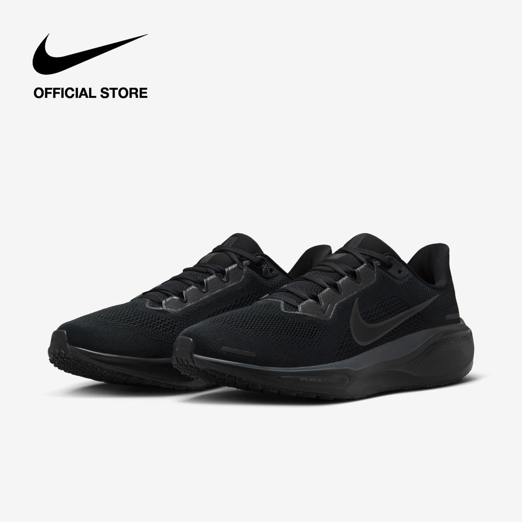รองเท้าวิ่ง Nike Air Zoom Pegasus 41 Road สวมใส่สบาย - สีดํา