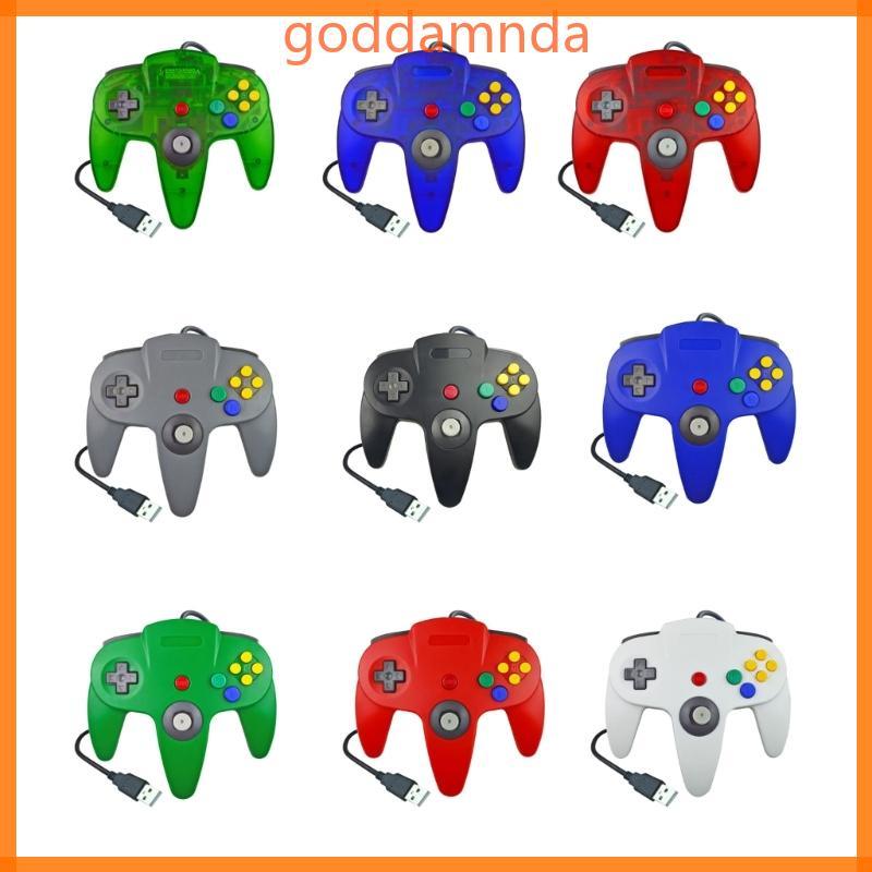 GODD USB Wired Gamepad สําหรับ NS 64 โฮสต์ N64 Controller Gamepad จอยสติ๊กสําหรับคอมพิวเตอร์แล็ปท็อป