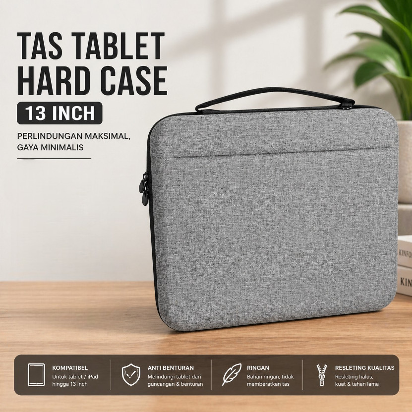 Tomtoc iPad Tablet Bag Hard Case Shell with Handle Travel 13 Inch - BM130