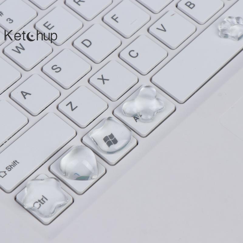 [Ktchup-t] 100 ชิ้นคีย์บอร์ดทนต่อการสึกหรอ Stiers ยก Pad Magnified ตัวอักษรเล็บยาวสําหรับ Home Offic