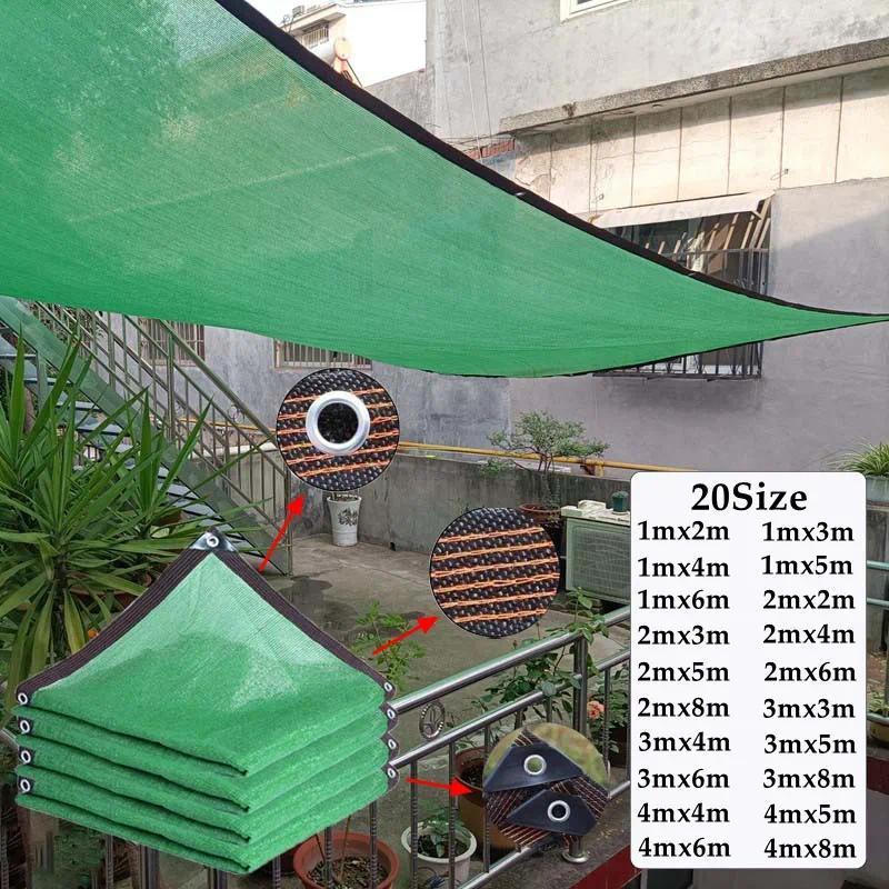 3Pin Green Sunshade Net 55% Shading Rate Garden Buildings Plants Sun Shed Shade Awnings Balcony Gaze