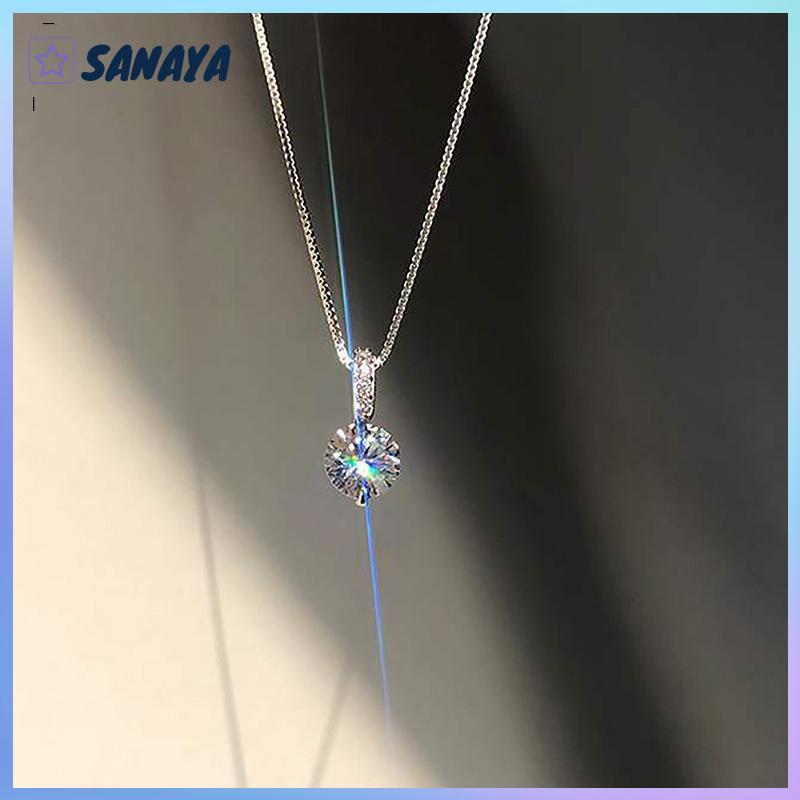 Dwi สร้อยคอรูปหยดน้ำ zircon ตุ้มห้อยสร้อยคอเครื่องประดับงานแต่งงาน