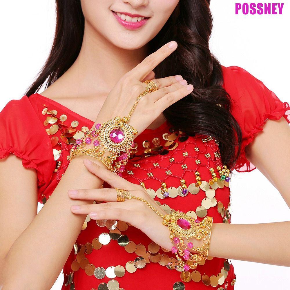 POSSNEY Performance Accessories เครื่องประดับแฟชั่น Shining Bohemian Bead Ring Show Out Tribal Dance