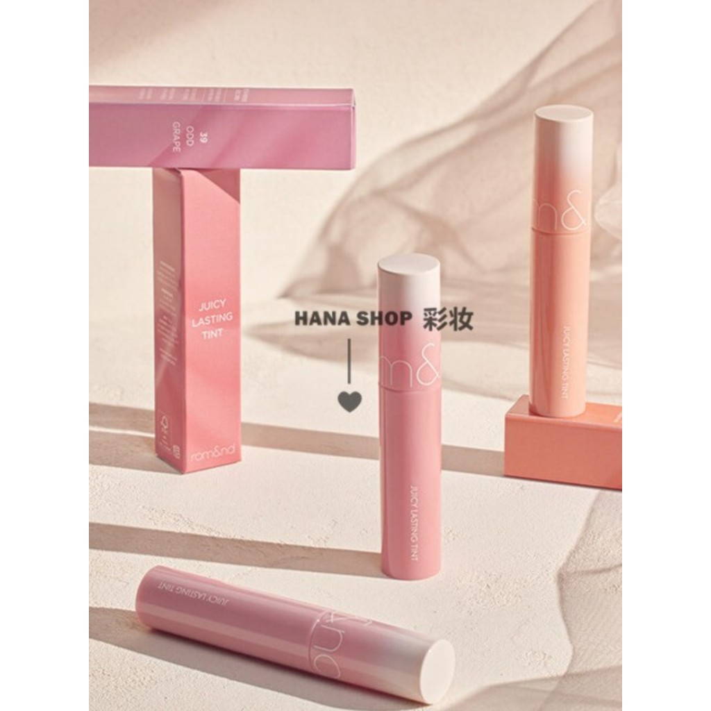 ลิปกลอส ลิป ลิปสติก ลิป ฮันนี่ เกาหลี Daigou Romand New bare Series Juicy Moisturizing Water Gloss ล