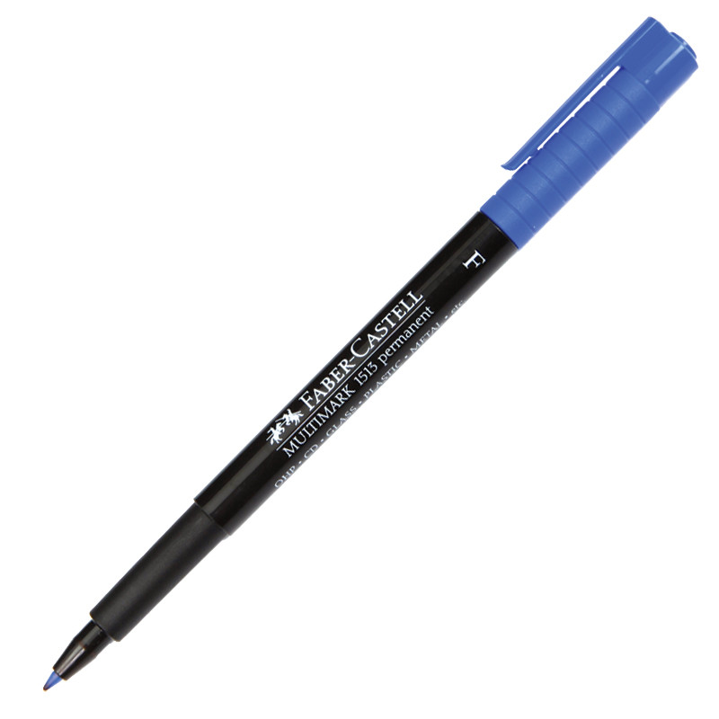 FABER-CASTELL ปากกาเขียนแผ่นใสลบไม่ได้ 0.6 มม. หมึกสีน้ำเงิน