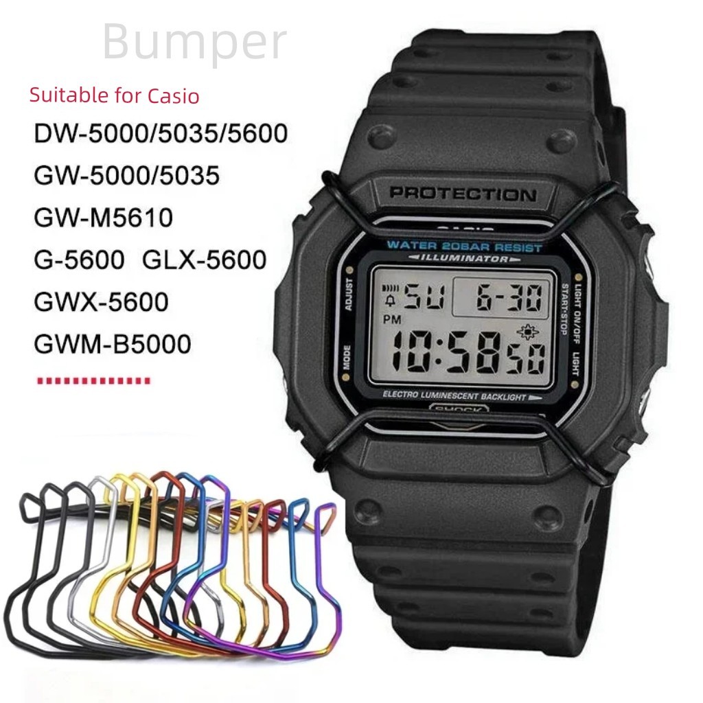 นาฬิกาผู้หญิง นาฬิกา ผู้ชาย seiko ของแทั เหมาะสำหรับนาฬิกา Casio โลหะกันชน DW5600/6900/จีเอ110/9400G