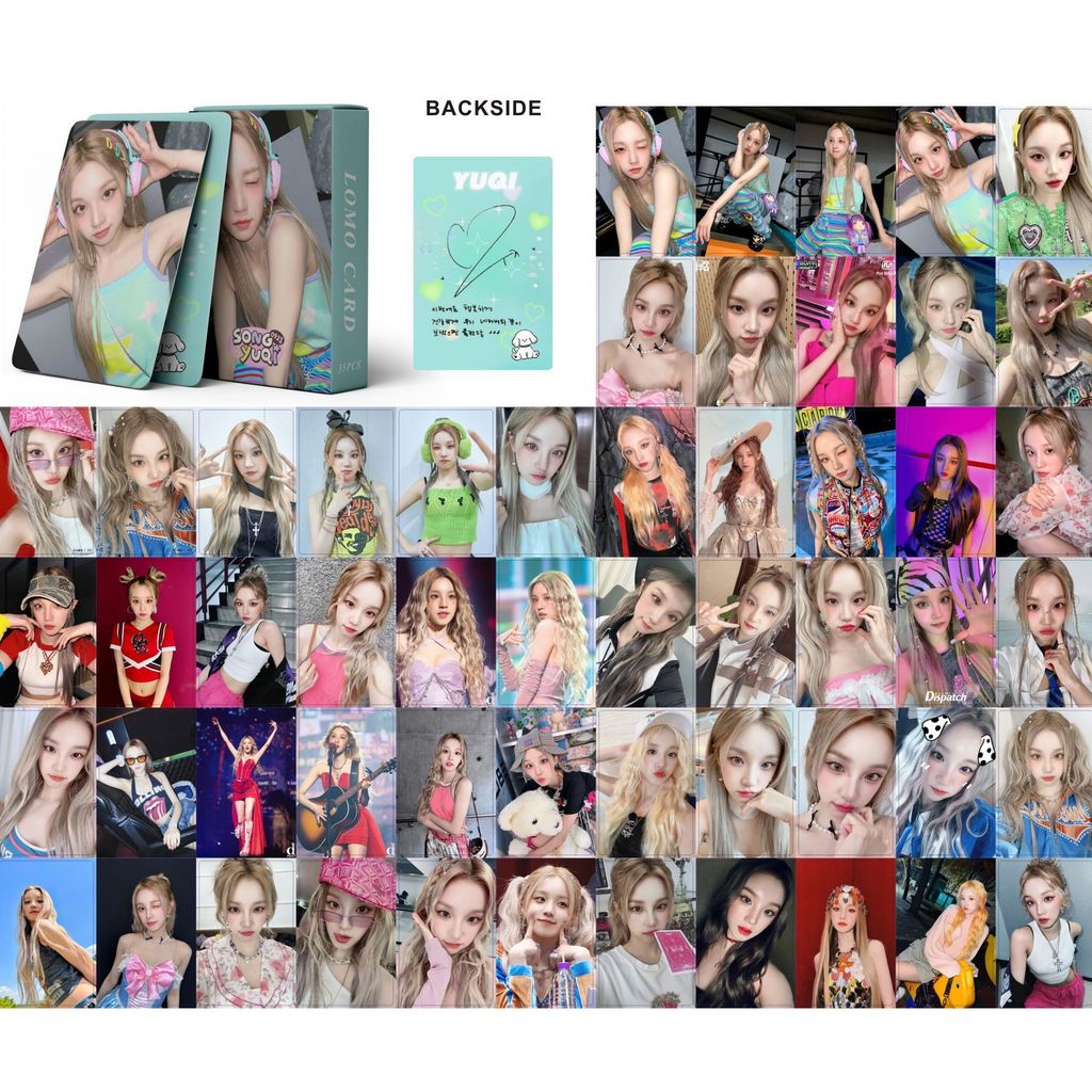 55 ชิ้น (G) I-DLE Photocard Song Yuqi Single Photocard Song Yuqi Merchanted LOMO Card Girl Baby 9/9