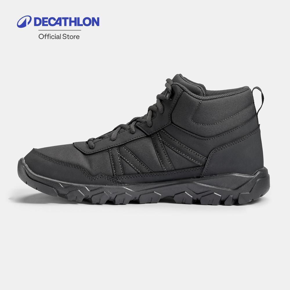 Decathlon Men’S Hiking Boots รองเท้าหุ้มข้อเดินป่าสำหรับผู้ชายรุ่น Nh100 - Black